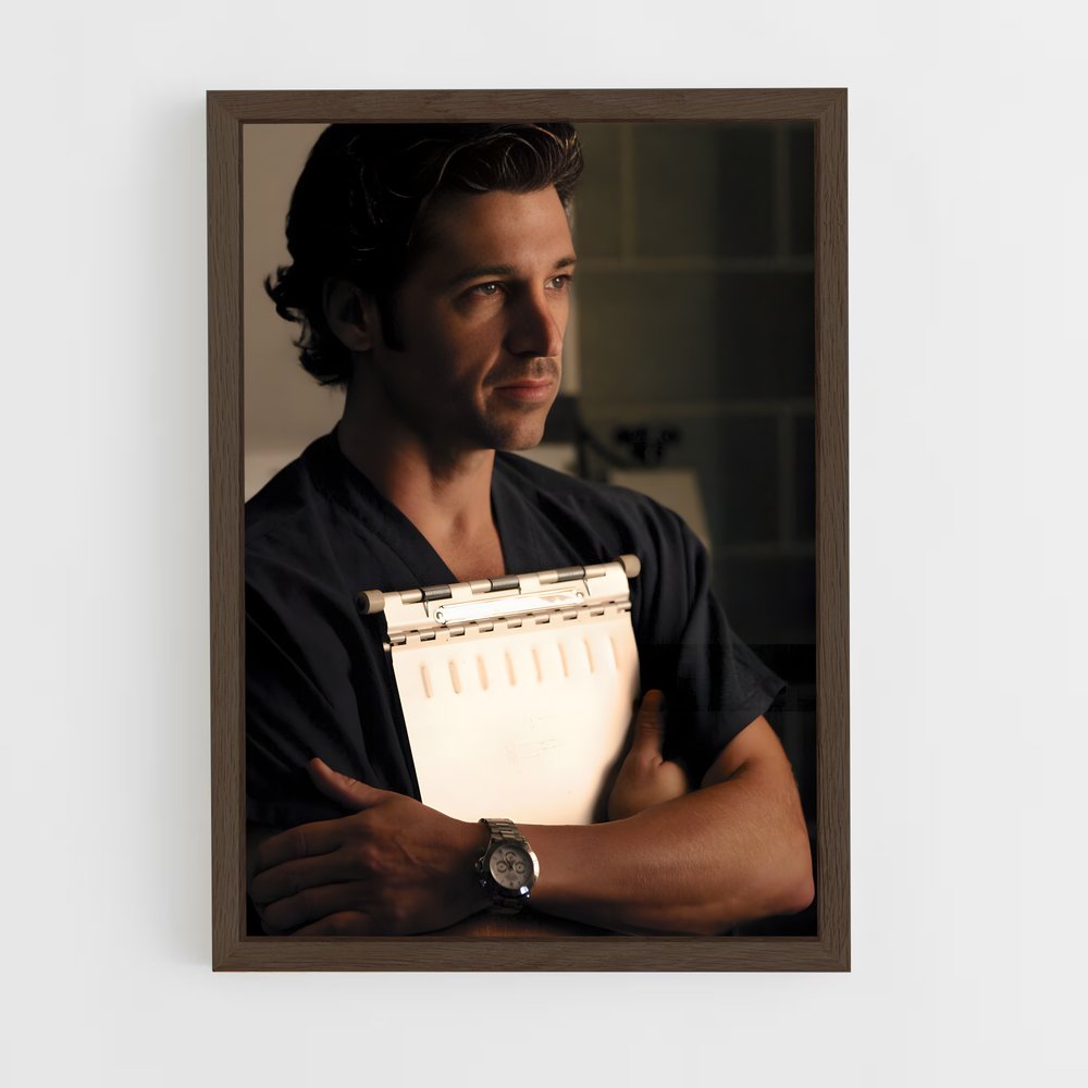 ap-derek shepherd-1 cadre Bois foncé