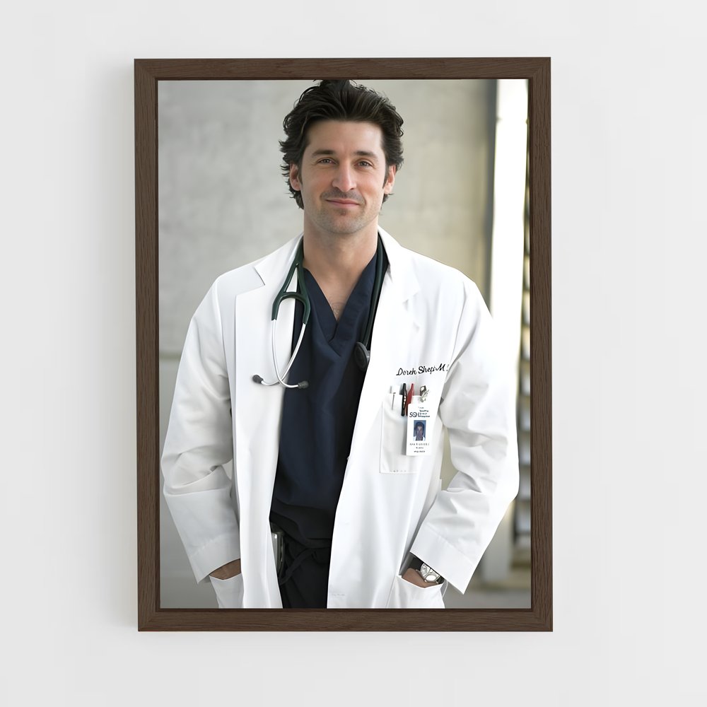 ap-derek shepherd-2 cadre Bois foncé