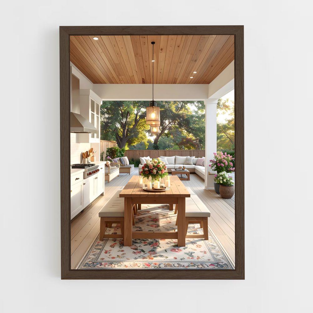 ap-dining table-2 cadre Bois foncé