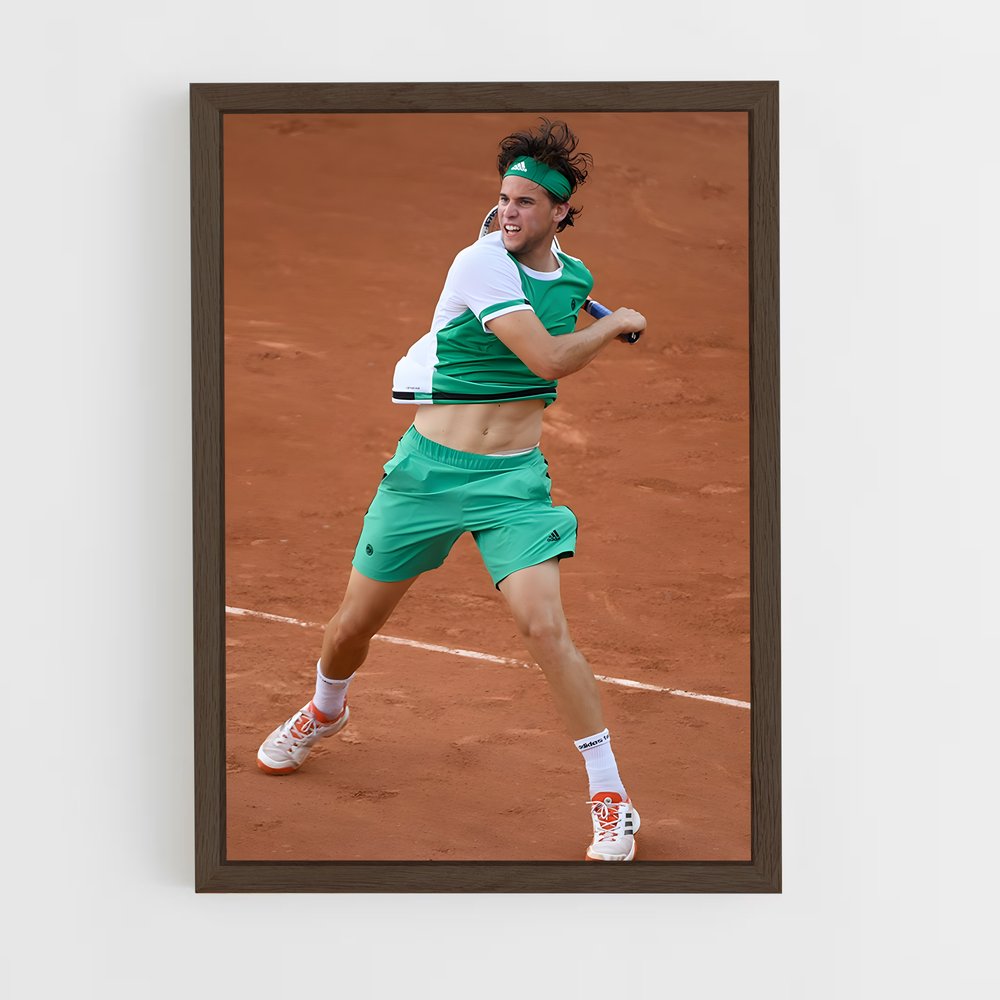ap-dominic thiem-6 cadre Bois foncé