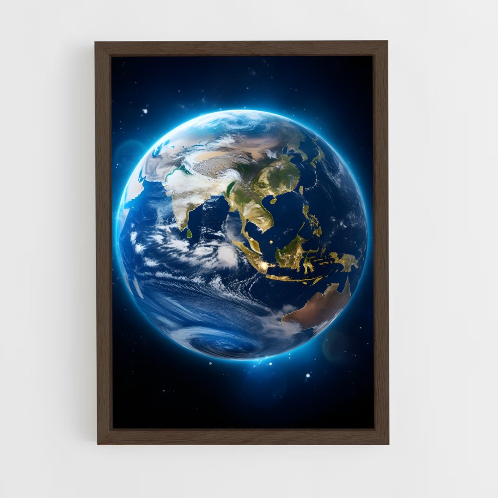 ap-earth from space-5 cadre Bois foncé