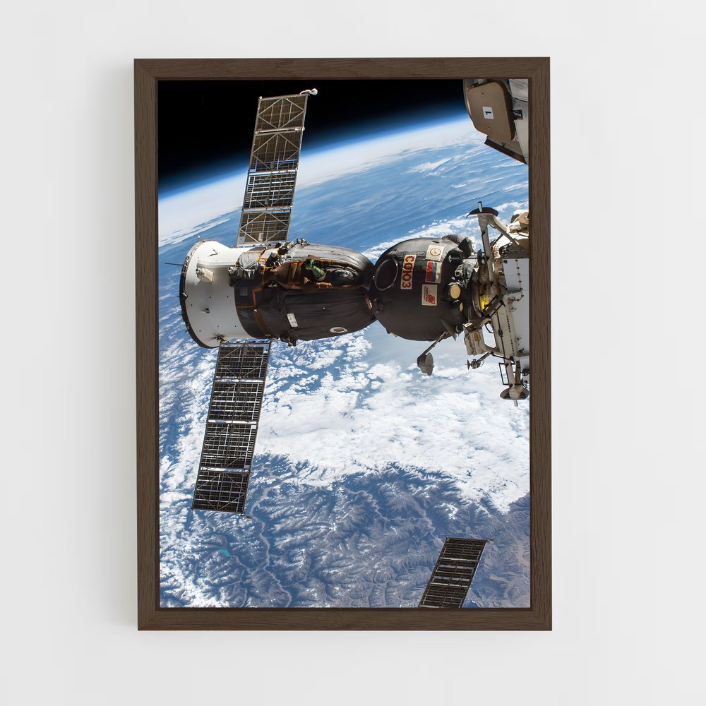 ap-earth from space-8 cadre Bois foncé