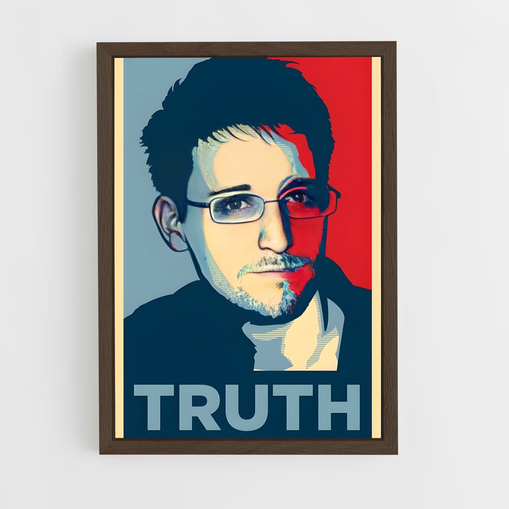 ap-edward snowden-3 cadre Bois foncé