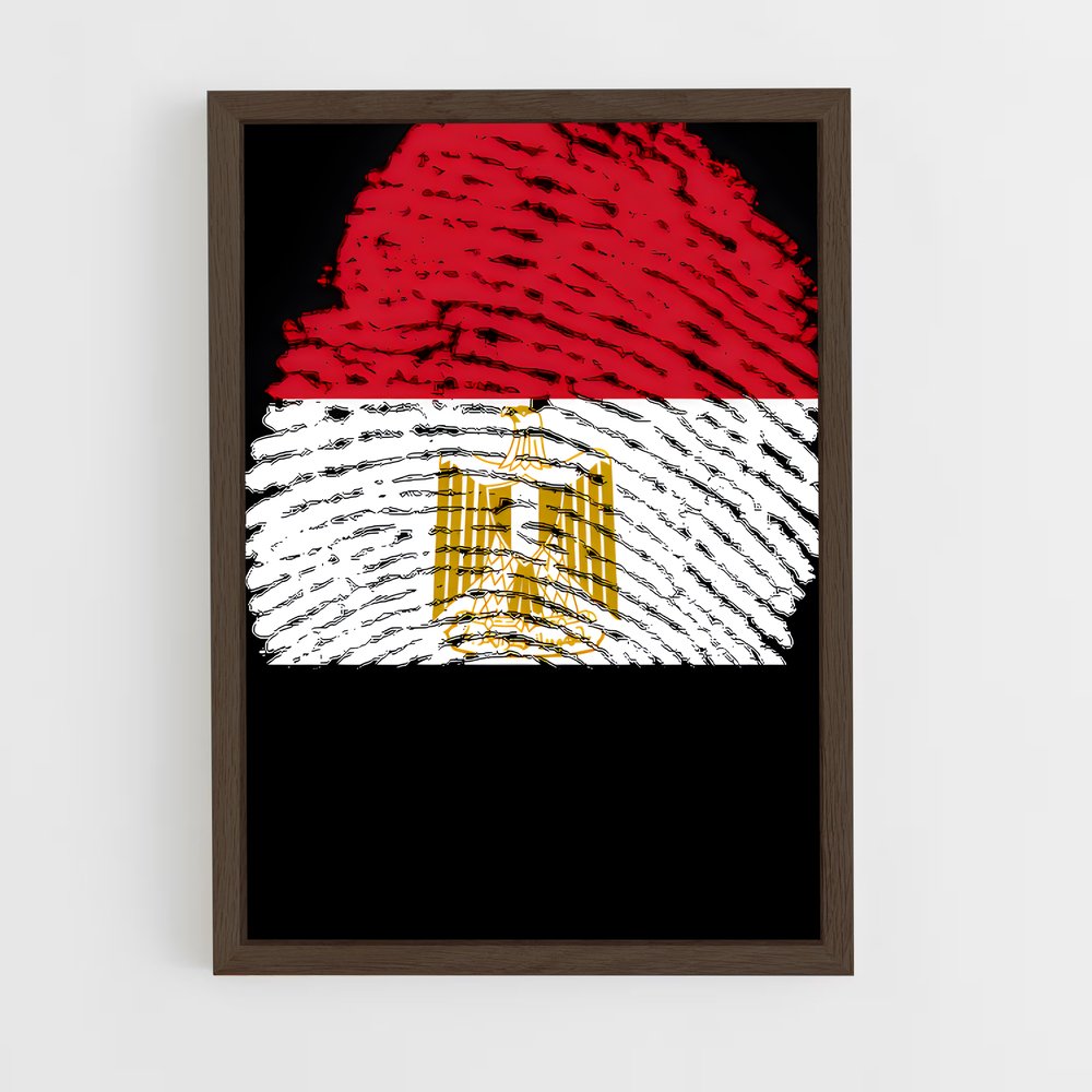 ap-egypt flag-4 cadre Bois foncé