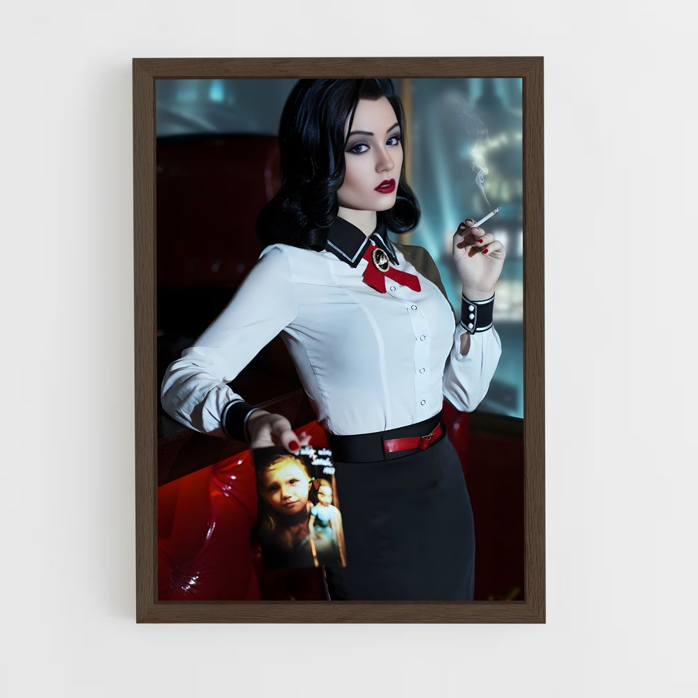 ap-elizabeth bioshock-7 cadre Bois foncé