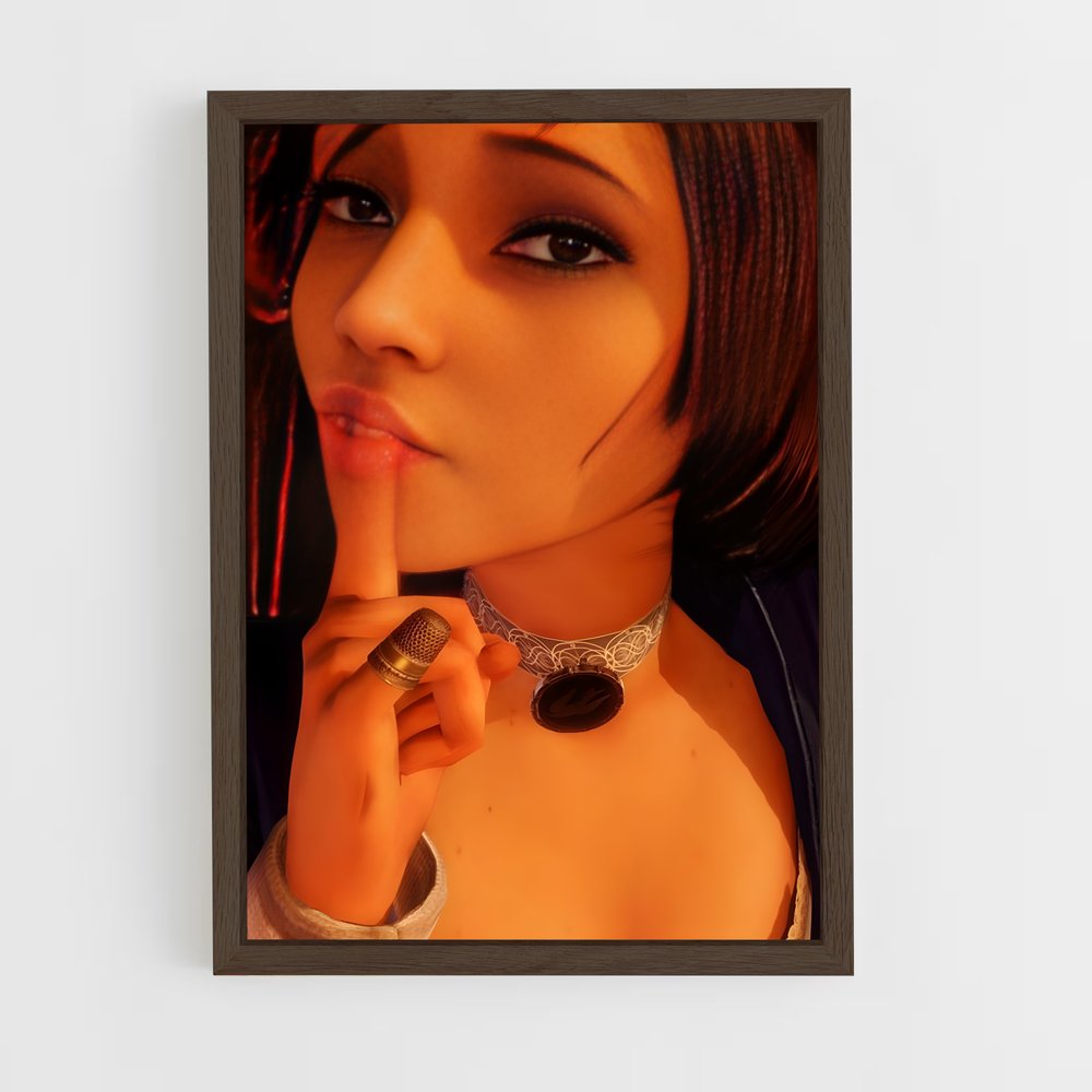 ap-elizabeth bioshock-8 cadre Bois foncé