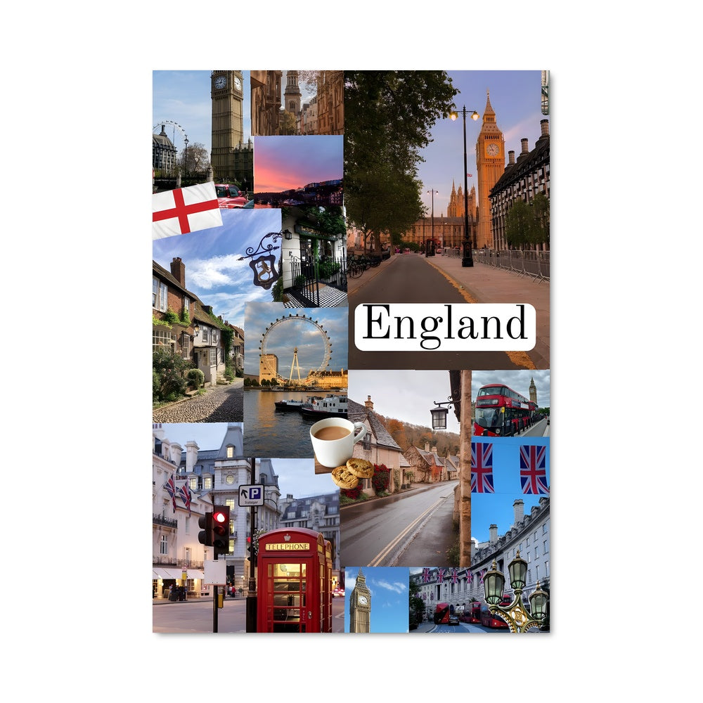 Poster Angleterre en Collage