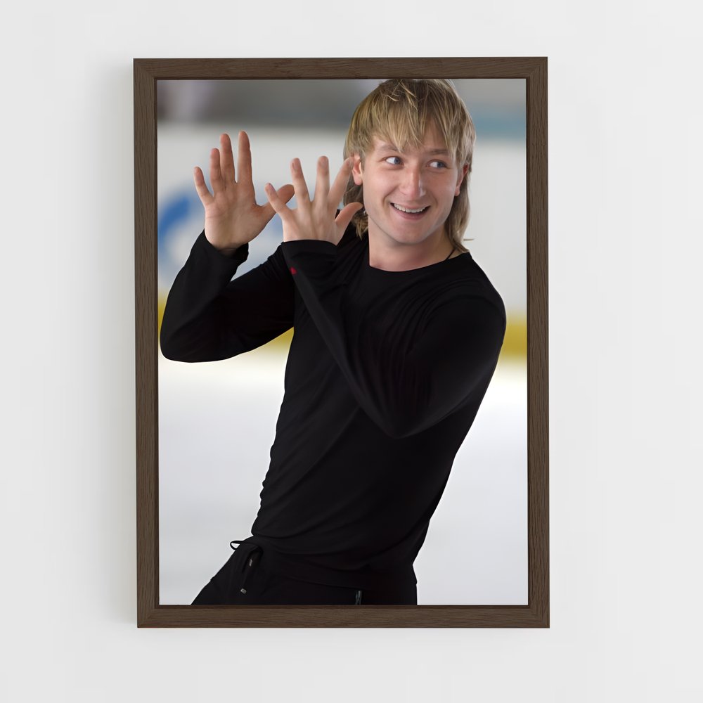 ap-evgeni plushenko-3 cadre Bois foncé
