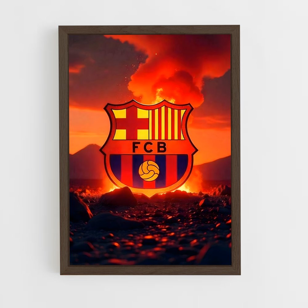 ap-fc barcelona-6 cadre Bois foncé