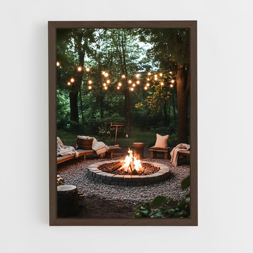 ap-fire pit-12 cadre Bois foncé