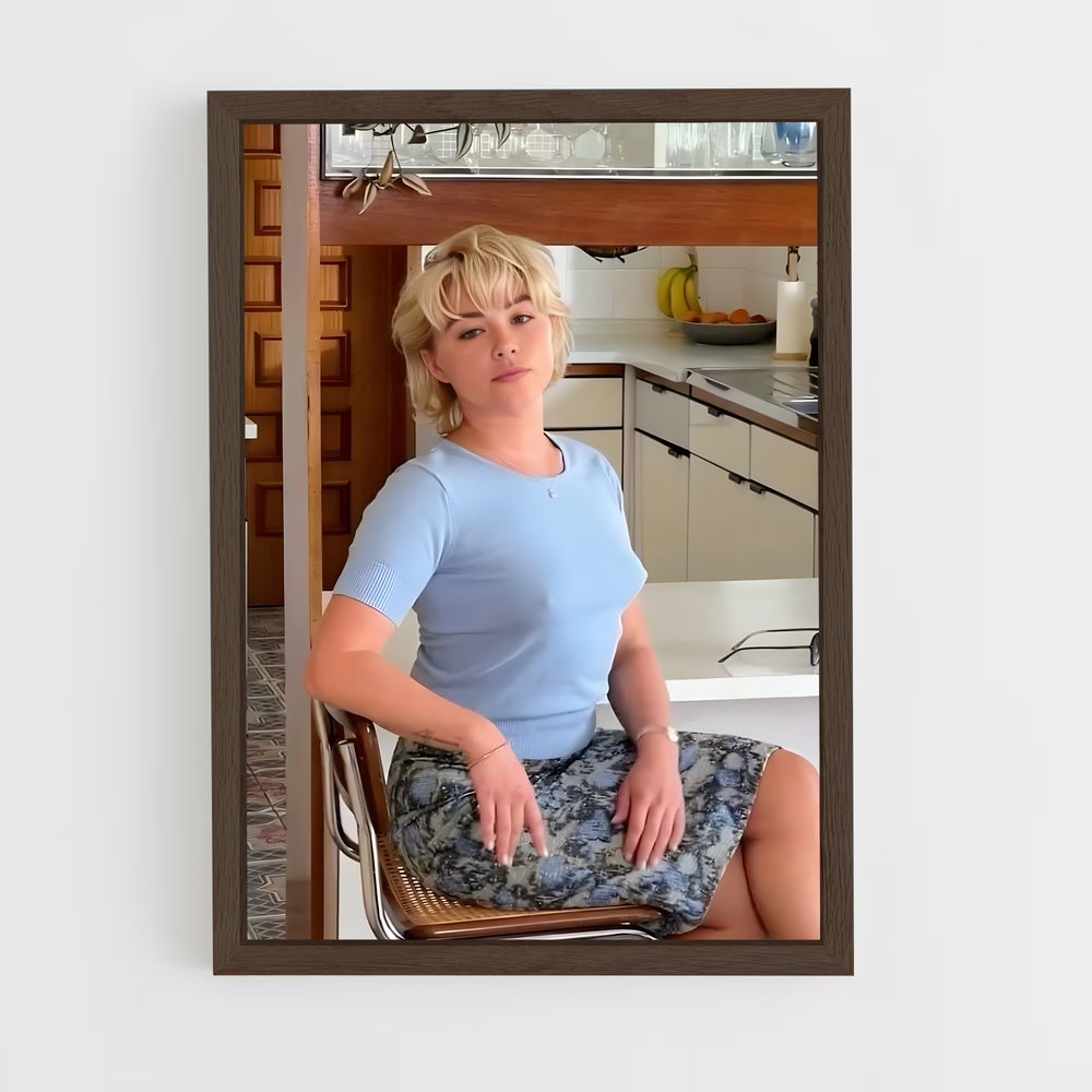 ap-florence pugh-5 cadre Bois foncé