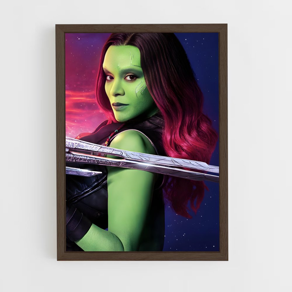 ap-gamora guardians-3 cadre Bois foncé