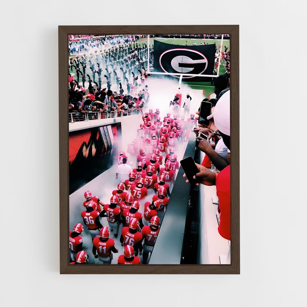 ap-georgia national football team-3 cadre Bois foncé