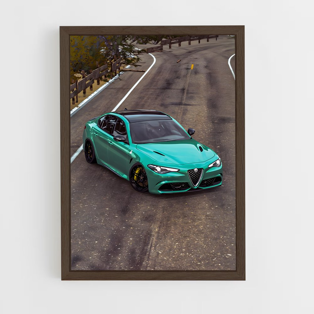 ap-giulia quadrifoglio-10 cadre Bois foncé
