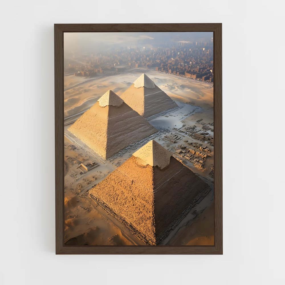 ap-great pyramid of giza-7 cadre Bois foncé