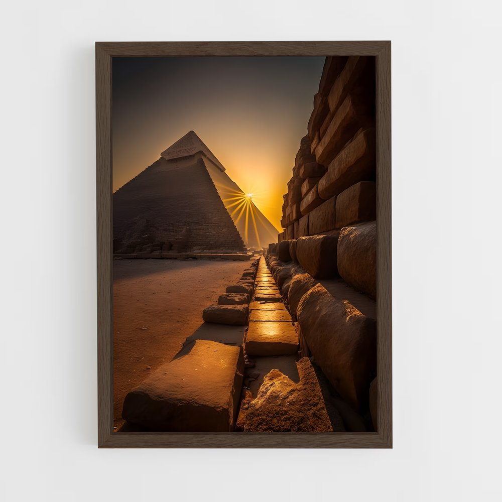 ap-great pyramid of giza-9 cadre Bois foncé