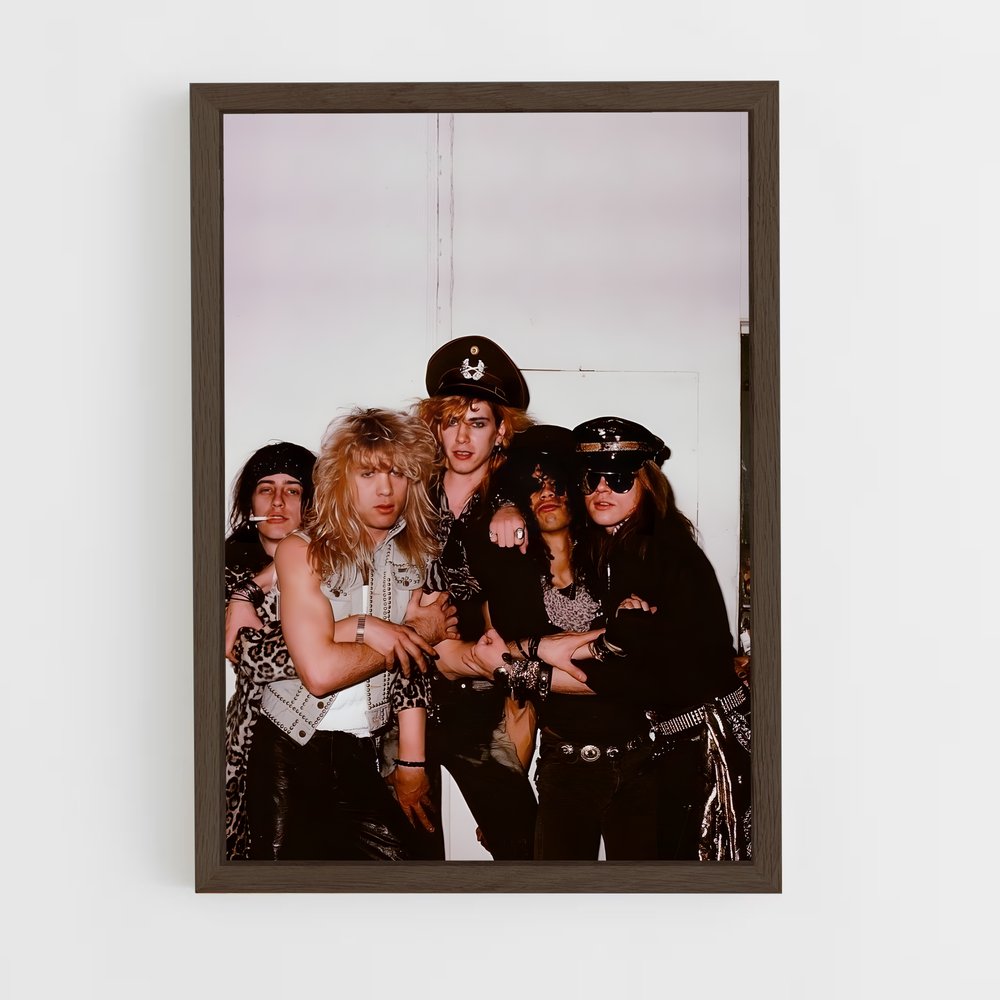ap-guns n' roses-3 cadre Bois foncé