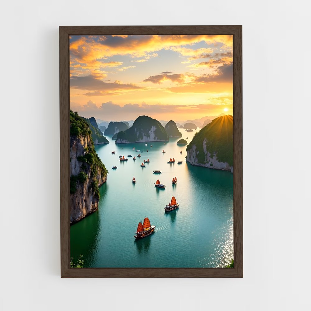 ap-ha long bay-3 cadre Bois foncé