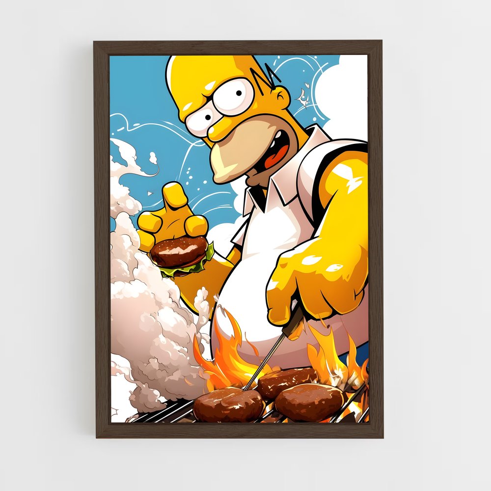 ap-homer simpson-2 cadre Bois foncé