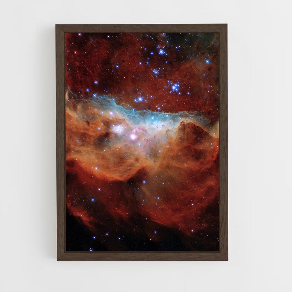 ap-hubble telescope-11 cadre Bois foncé