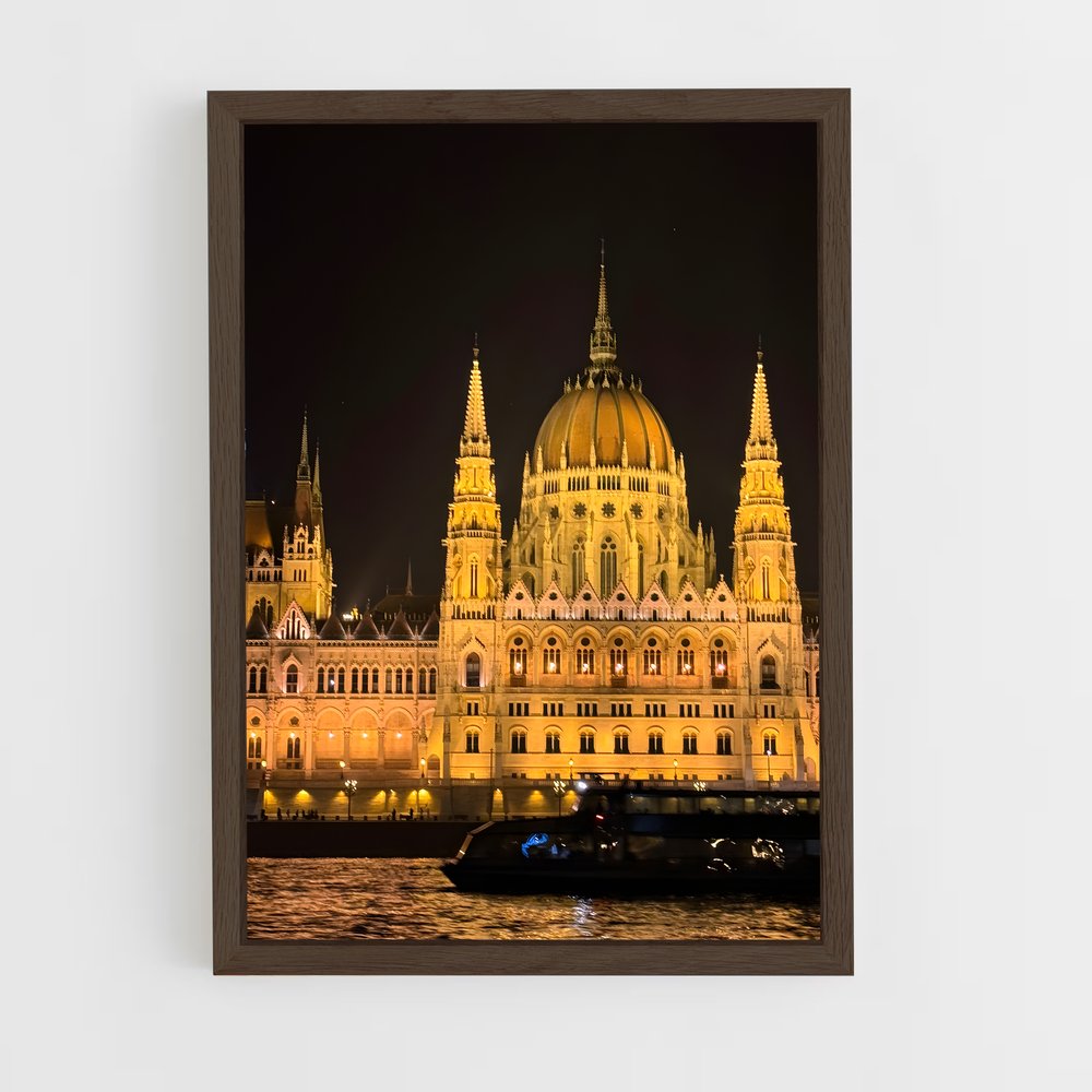ap-hungarian parliament-3 cadre Bois foncé