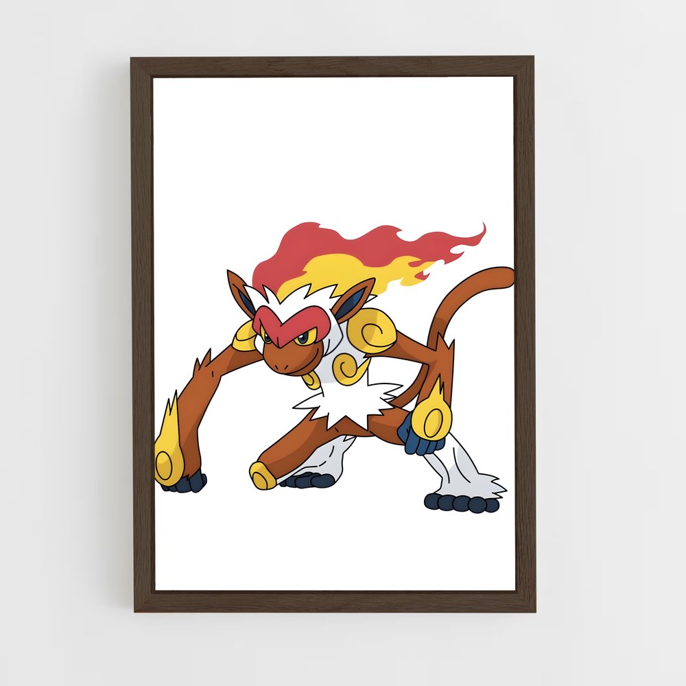 ap-infernape-4 cadre Bois foncé