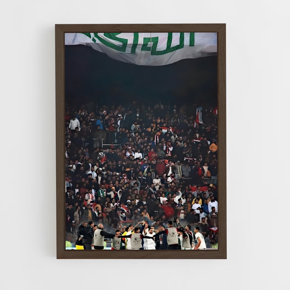 ap-iraq national football team-3 cadre Bois foncé