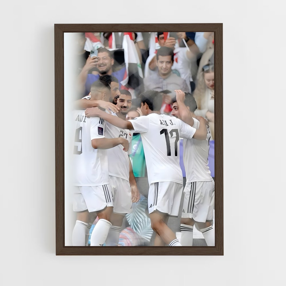 ap-iraq national football team-5 cadre Bois foncé