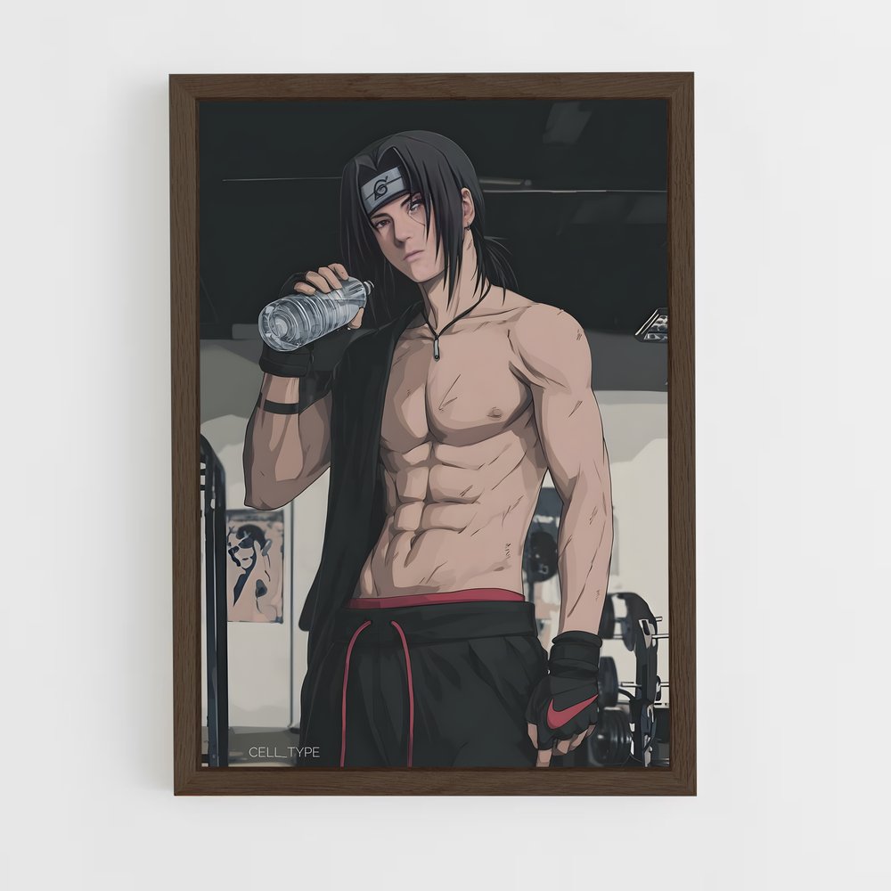 ap-itachi uchiha-13 cadre Bois foncé