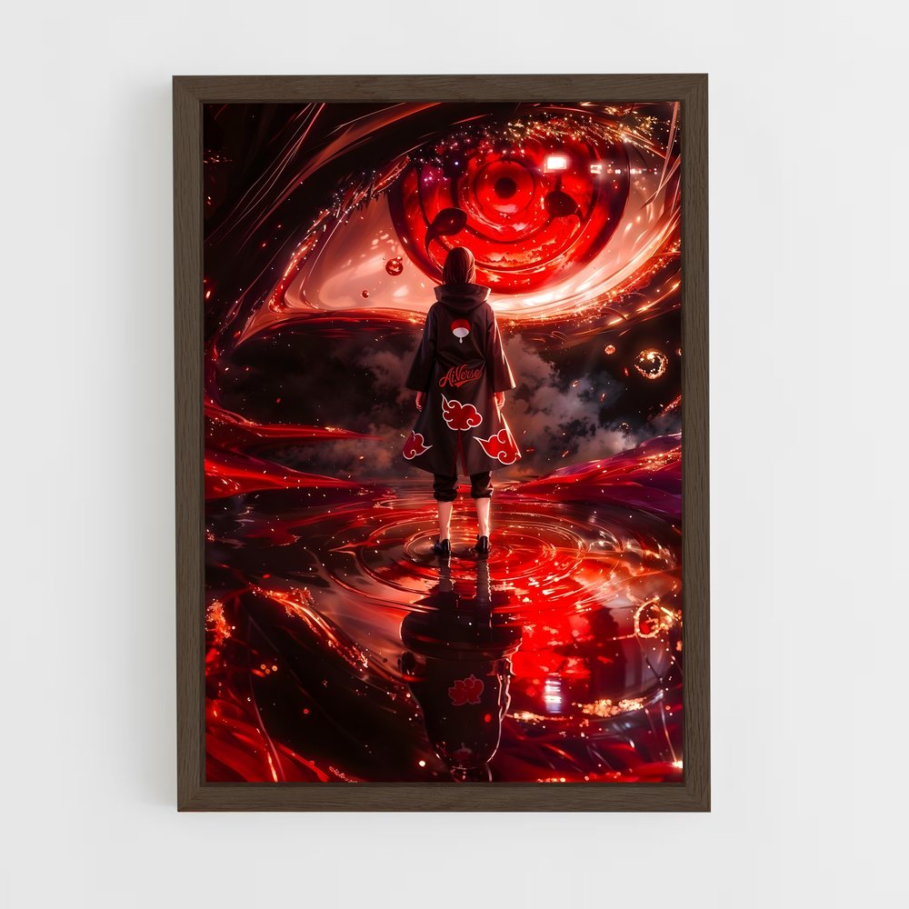 ap-itachi uchiha-6 cadre Bois foncé