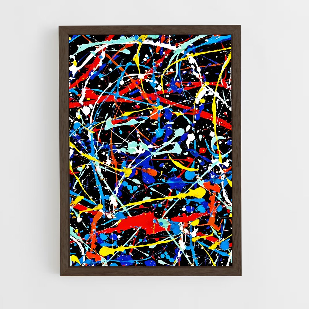 ap-jackson pollock-2 cadre Bois foncé