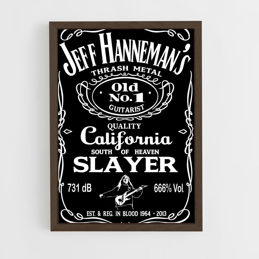 ap-jeff hanneman-4 cadre Bois foncé