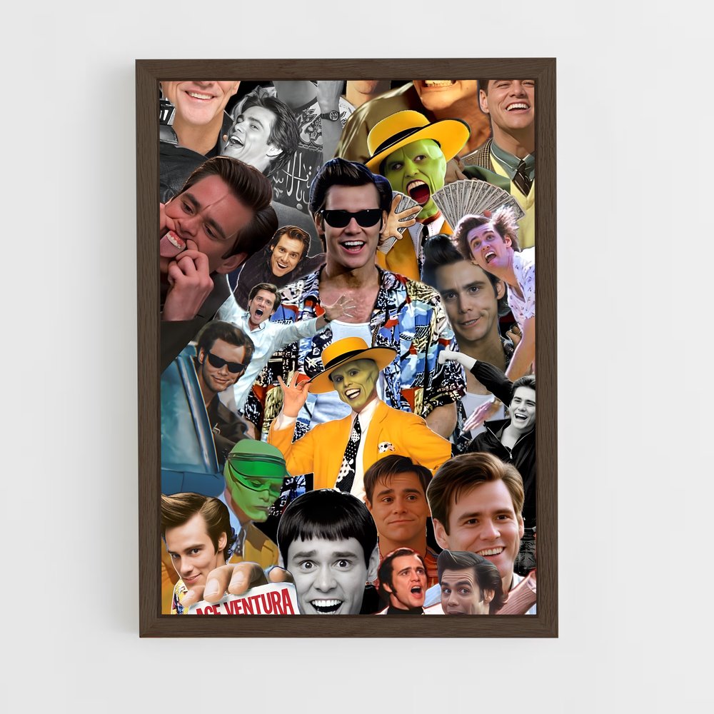 ap-jim carrey-4 cadre Bois foncé