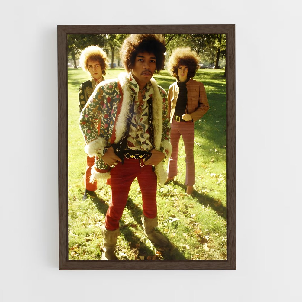 ap-jimi hendrix experience-9 cadre Bois foncé