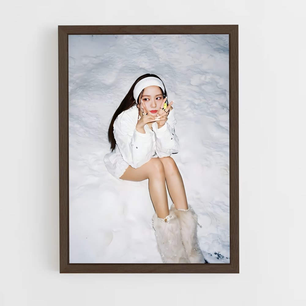 ap-jisoo-3 cadre Bois foncé