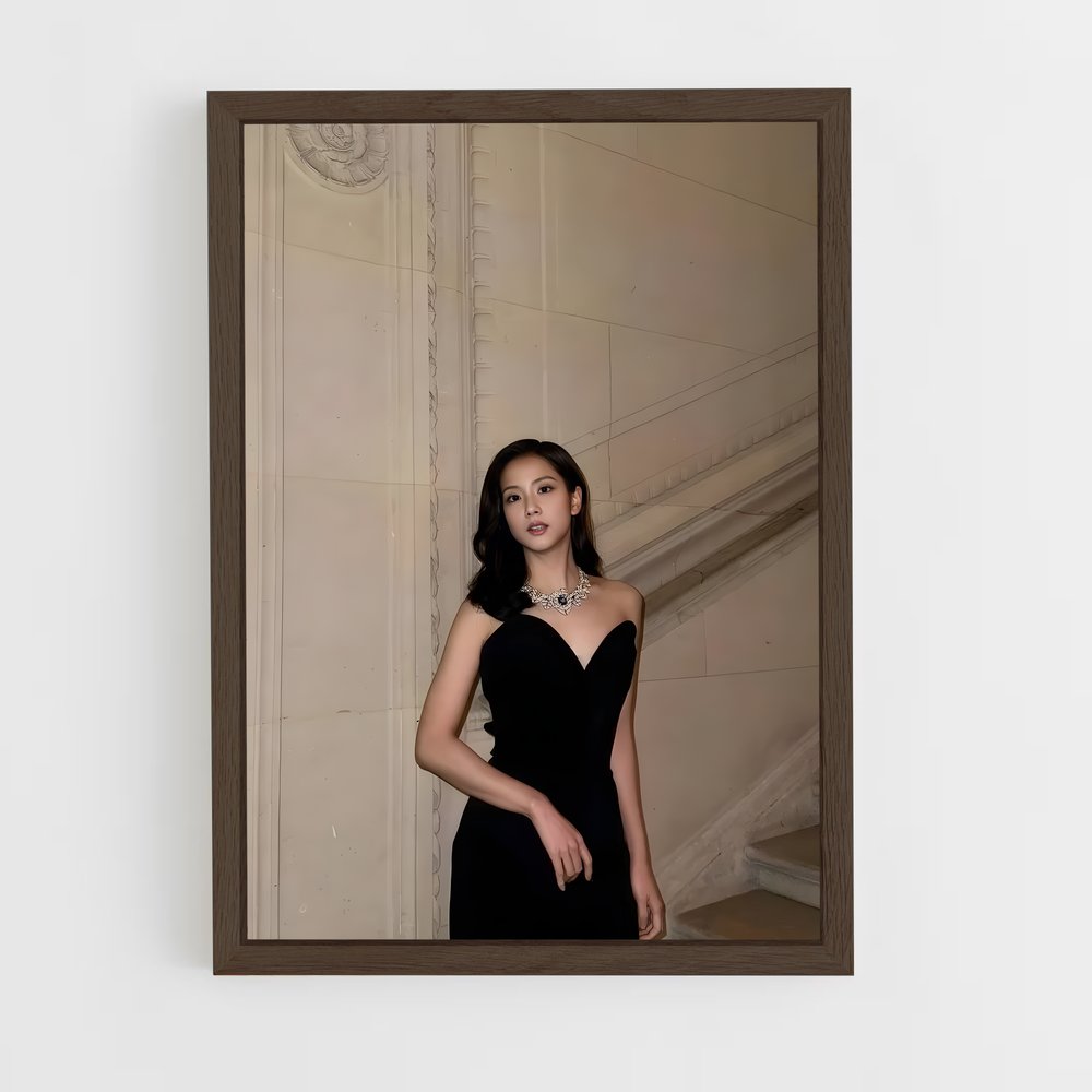 ap-jisoo-5 cadre Bois foncé