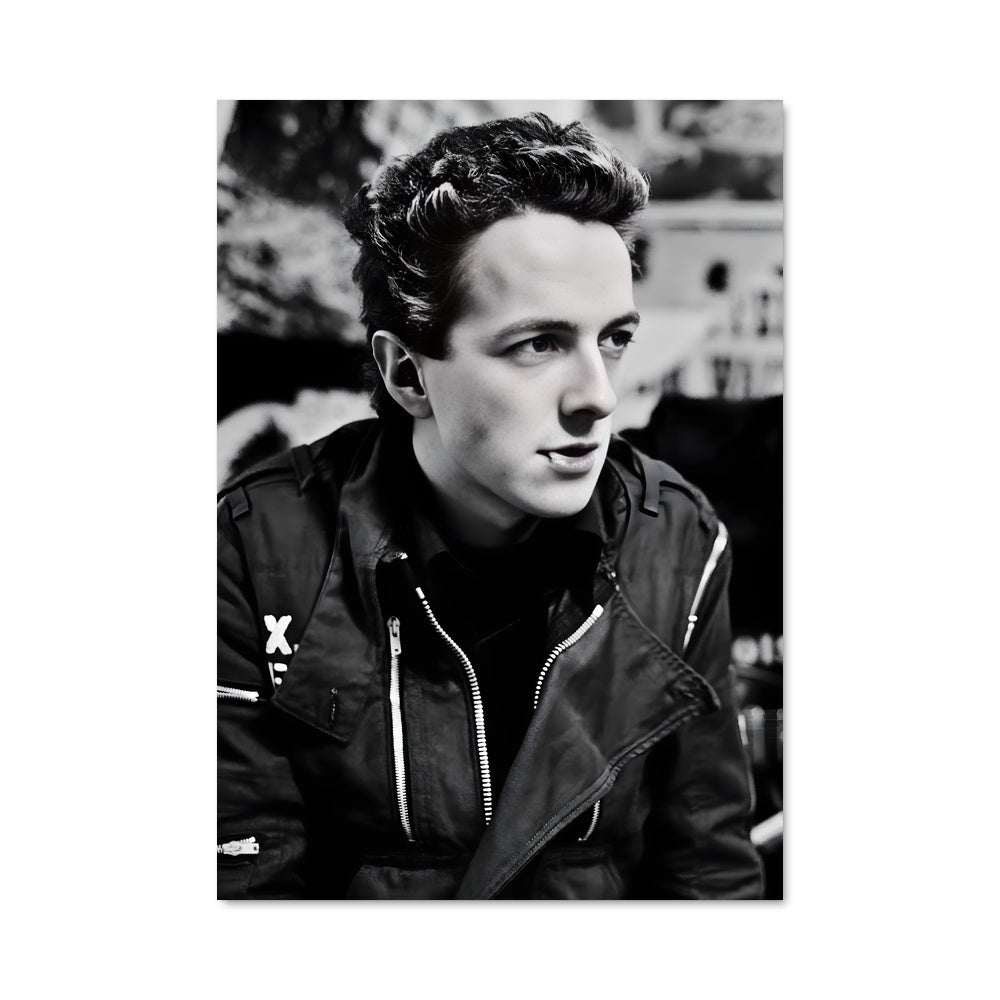 Poster Strummer en Noir et Blanc