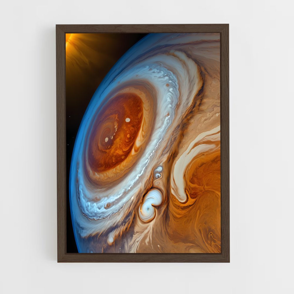 ap-jupiter red spot-8 cadre Bois foncé