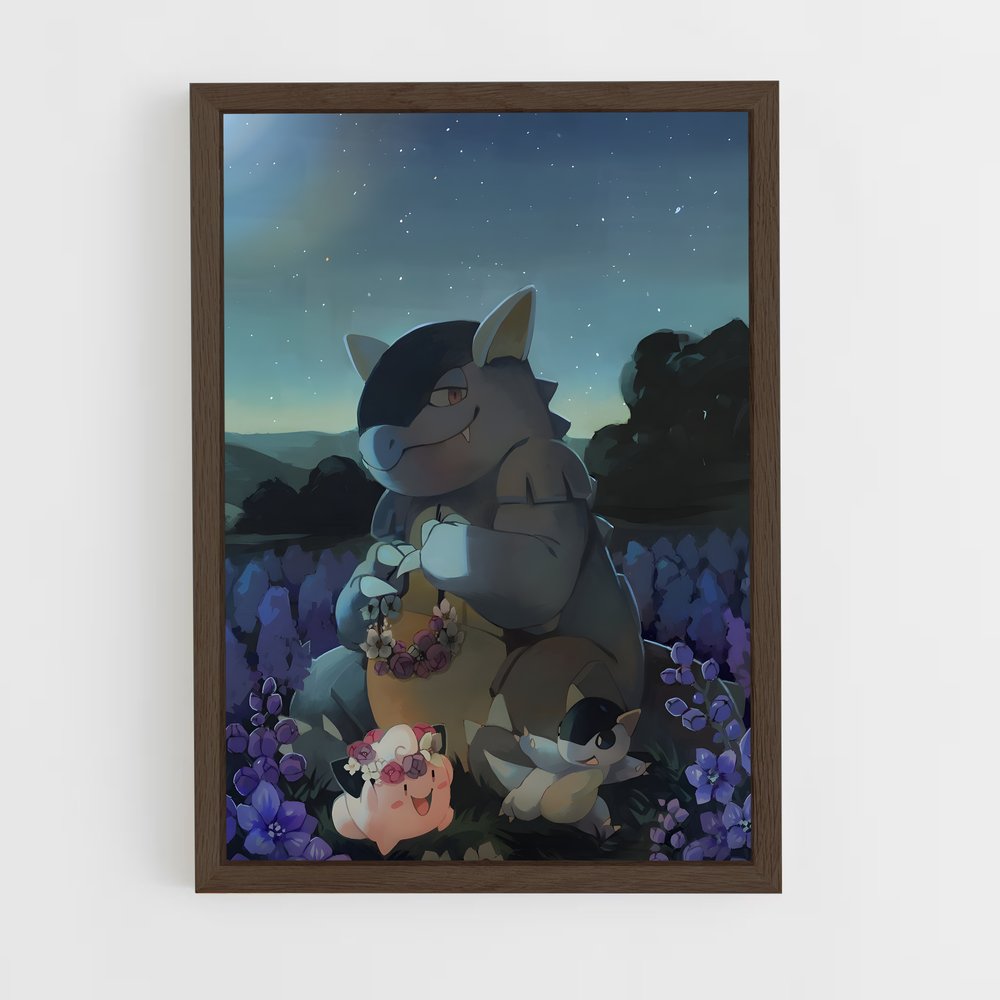 ap-kangaskhan-1 cadre Bois foncé