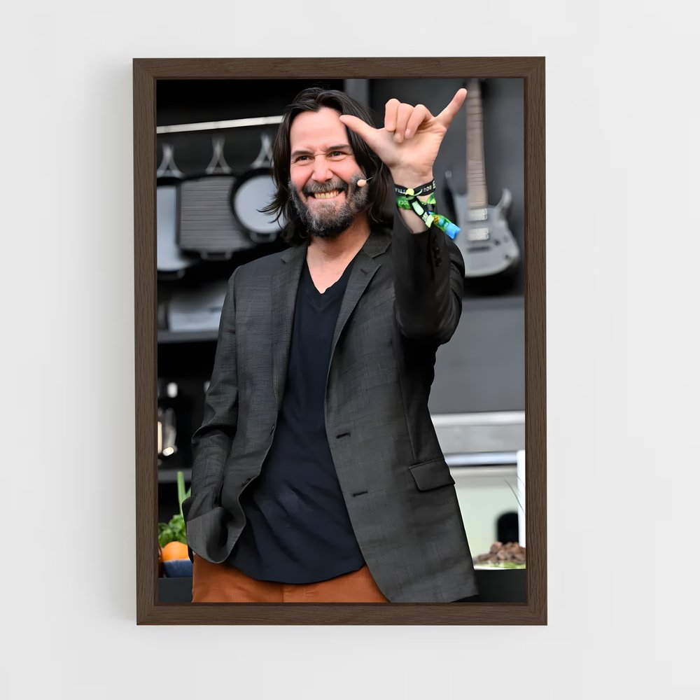 ap-keanu reeves-5 cadre Bois foncé