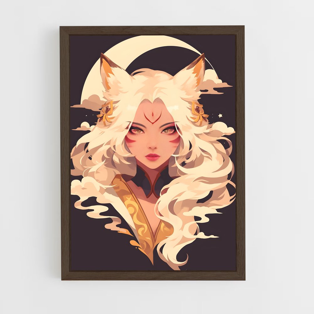 ap-kitsune-8 cadre Bois foncé