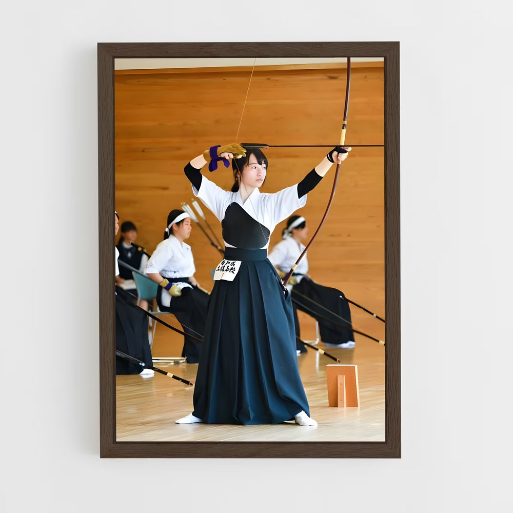 ap-kyudo japanese archery-4 cadre Bois foncé