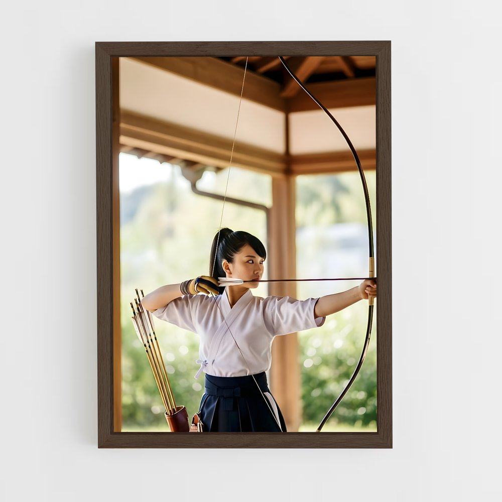 ap-kyudo japanese archery-5 cadre Bois foncé