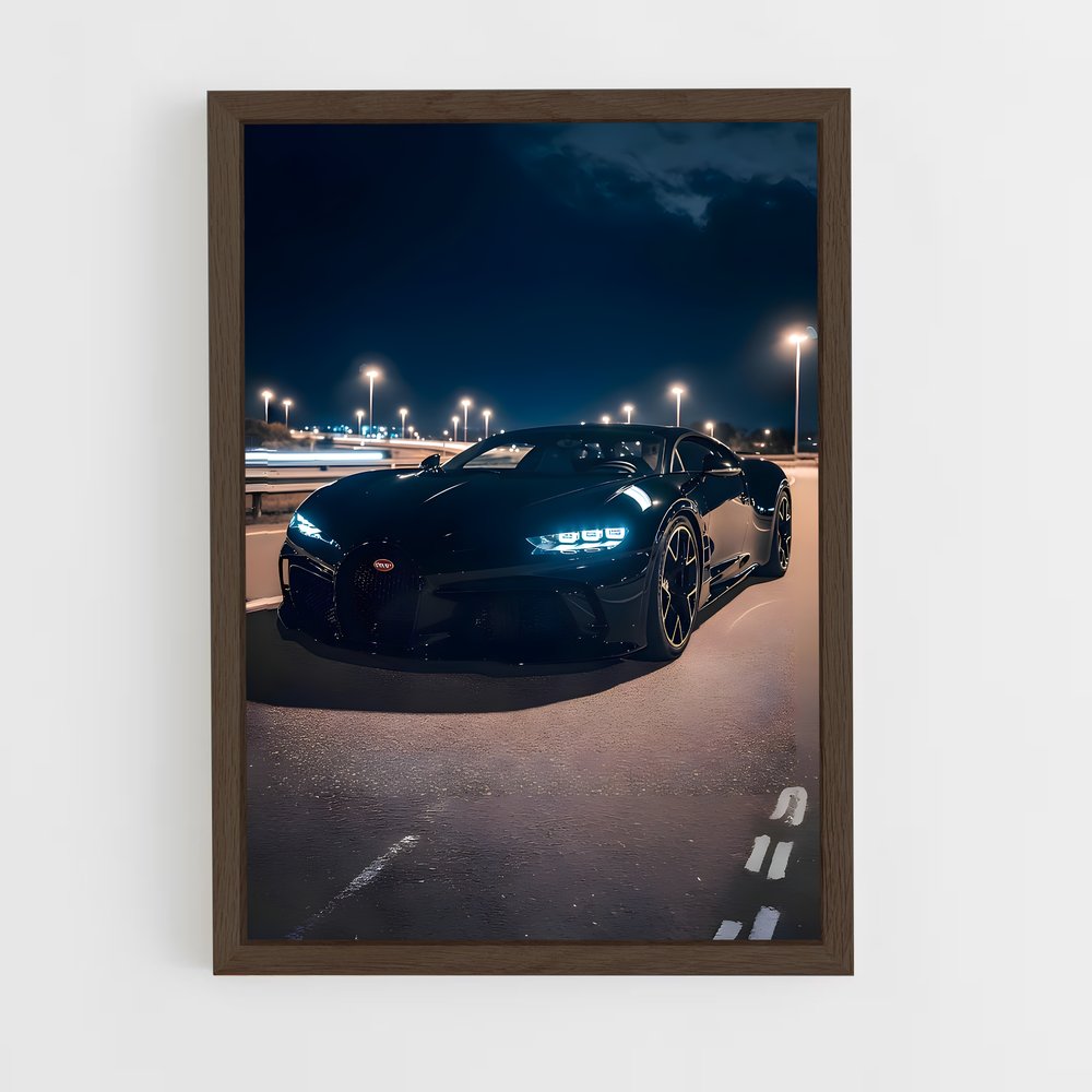 ap-la voiture noire-1 cadre Bois foncé