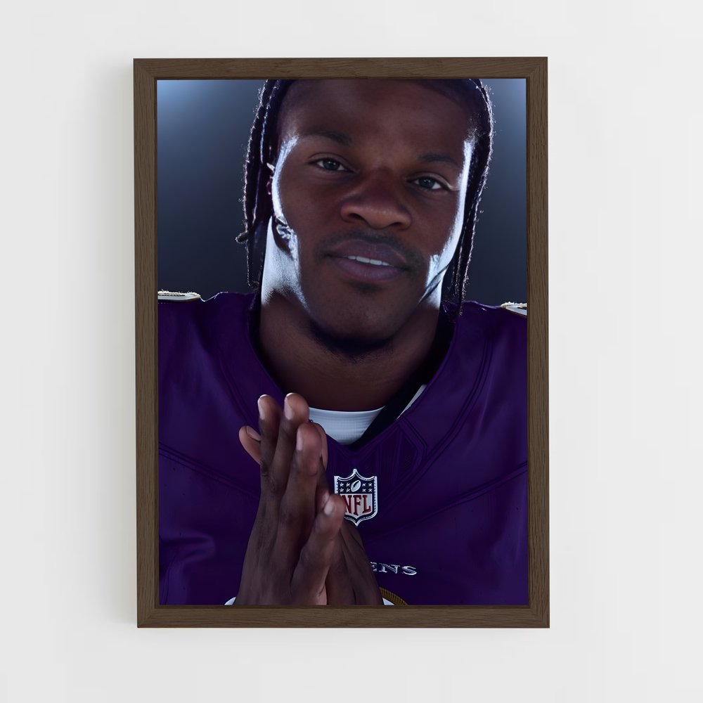 ap-lamar jackson-8 cadre Bois foncé