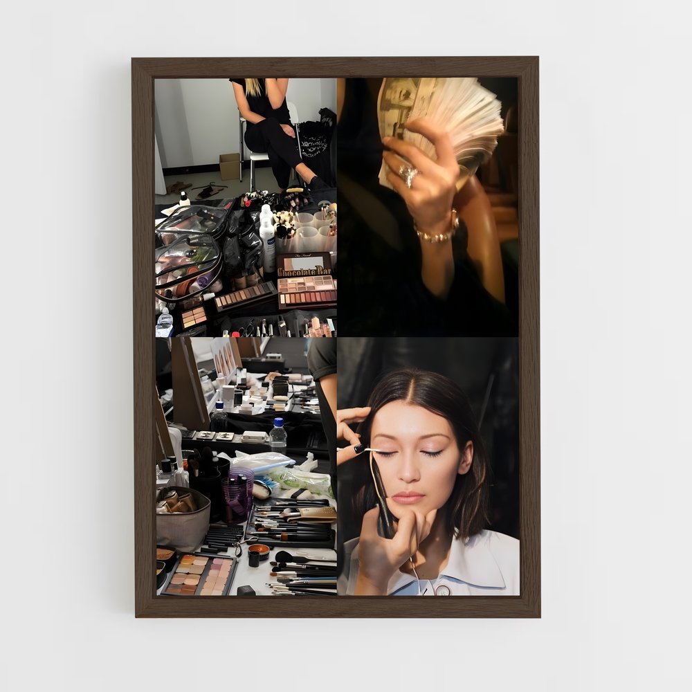 ap-makeup artist-3 cadre Bois foncé