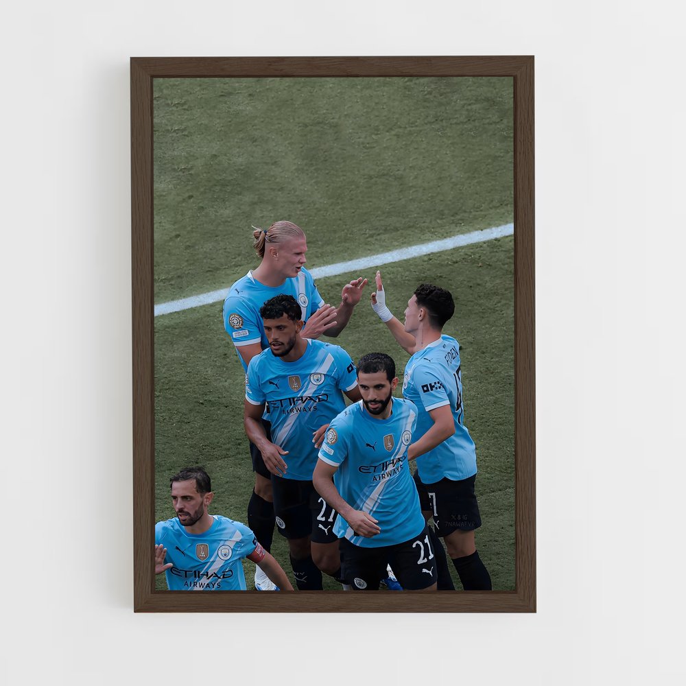 ap-manchester city fc-11 cadre Bois foncé