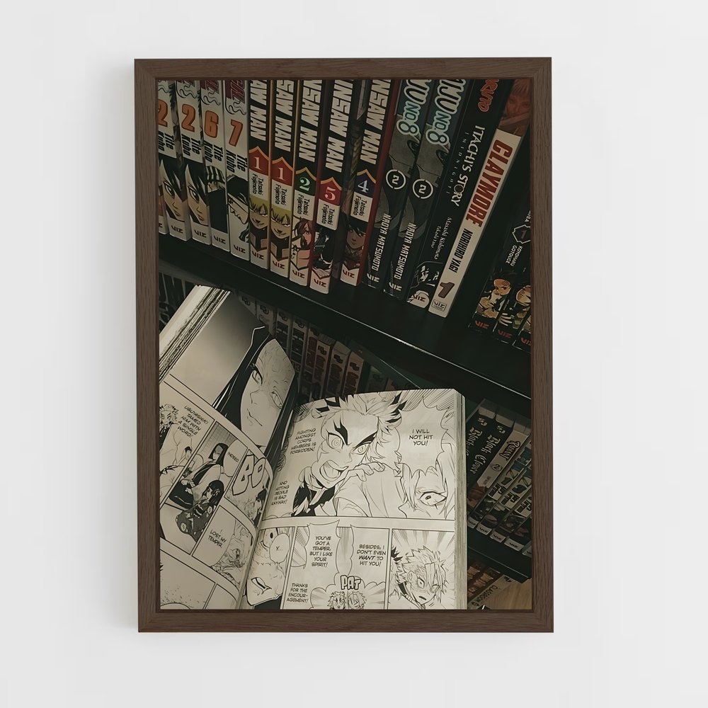 ap-manga reader-3 cadre Bois foncé