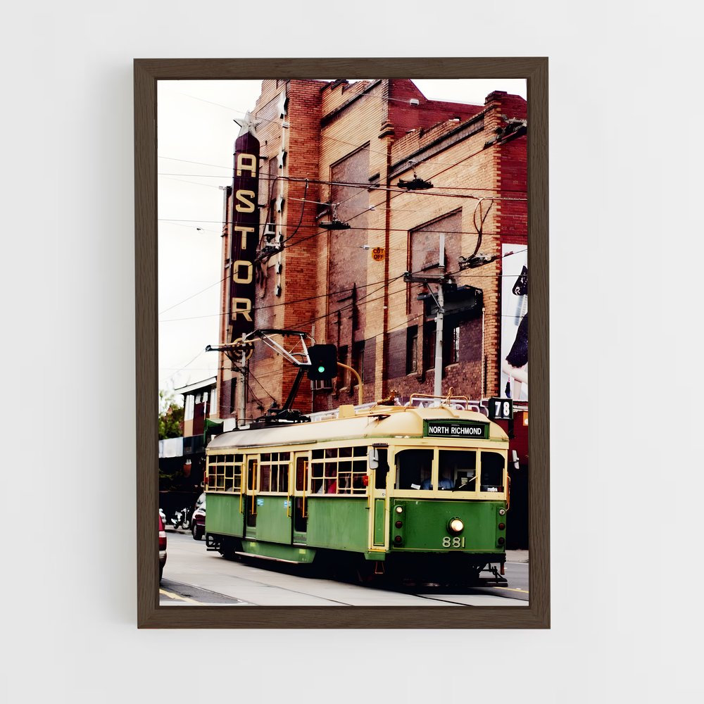ap-melbourne tram-6 cadre Bois foncé