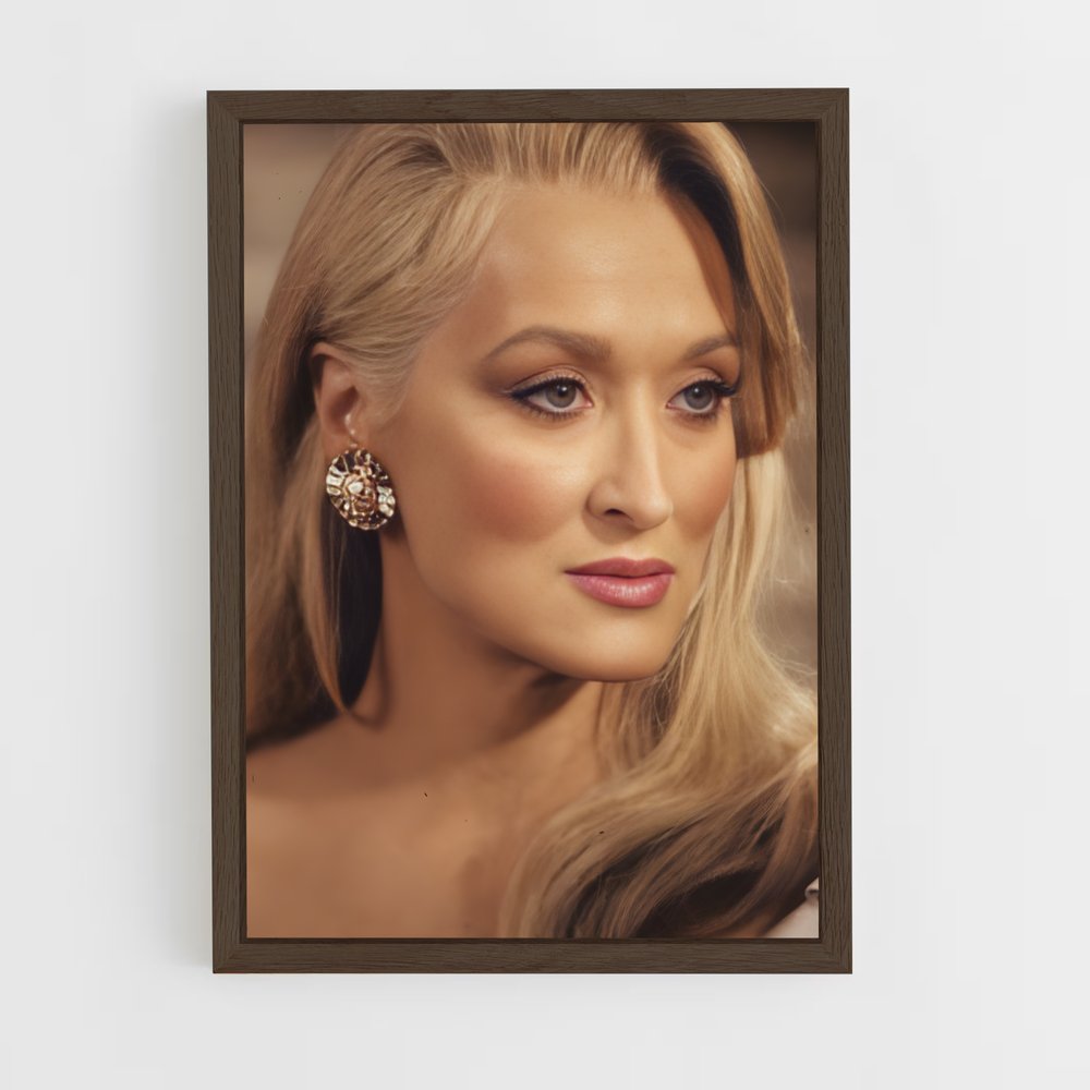 ap-meryl streep-3 cadre Bois foncé